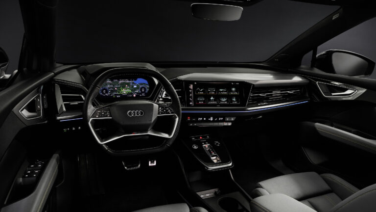 2022 audi q4, e-tron-144, afslag, navigatie