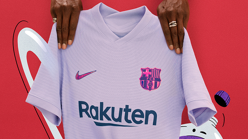 Reizende handelaar Uitstekend zuiverheid FC Barcelona onthult nieuw uitshirt 21/22 met 'blaugrana' kleurmix