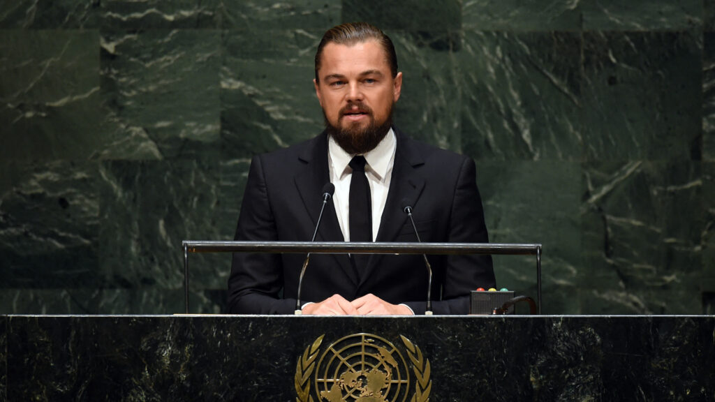 leonardo dicaprio, AI, joe rogan, steve jobs, bill gates, high jackman, speech, VN, UN