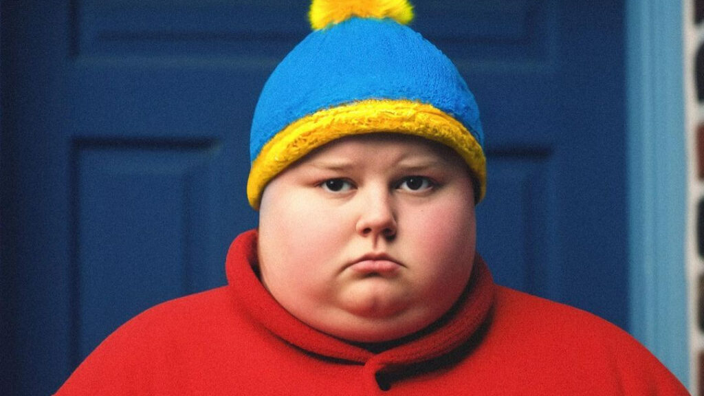 cartman, southpark, south park, personages, ai, echte mensen, live-action, kunstmatige intelligentie